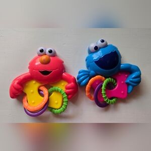 Sesame Street Elmo & Cookie Monster Baby Rattles